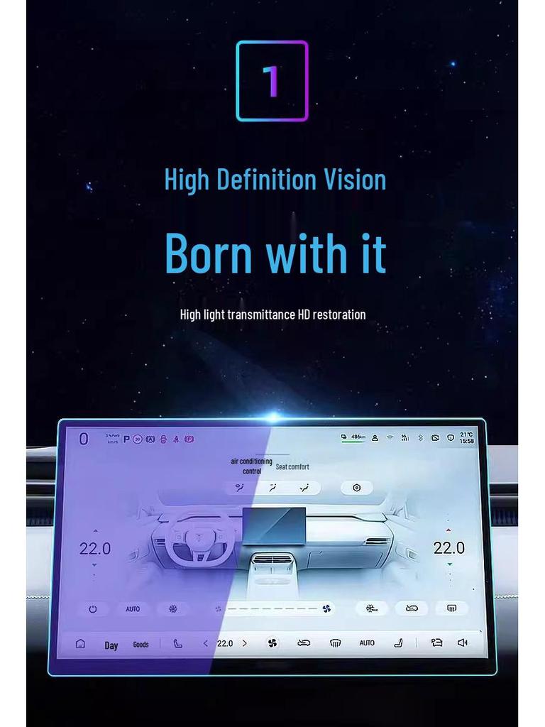 Закаленное стекло для центральной консоли Deep Blue L06: Совместимо с 26 моделями навигационных дисплеев.