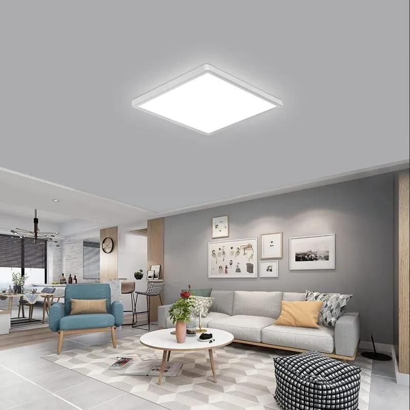 Светодиодный потолочный светильник 24 Вт 2700LM IP45 Водонепроницаемый потолочный светильник Тонкий 6500K Холодный белый Современный потолочный светильник для гостиной, кухни, ванной комнаты, балкона