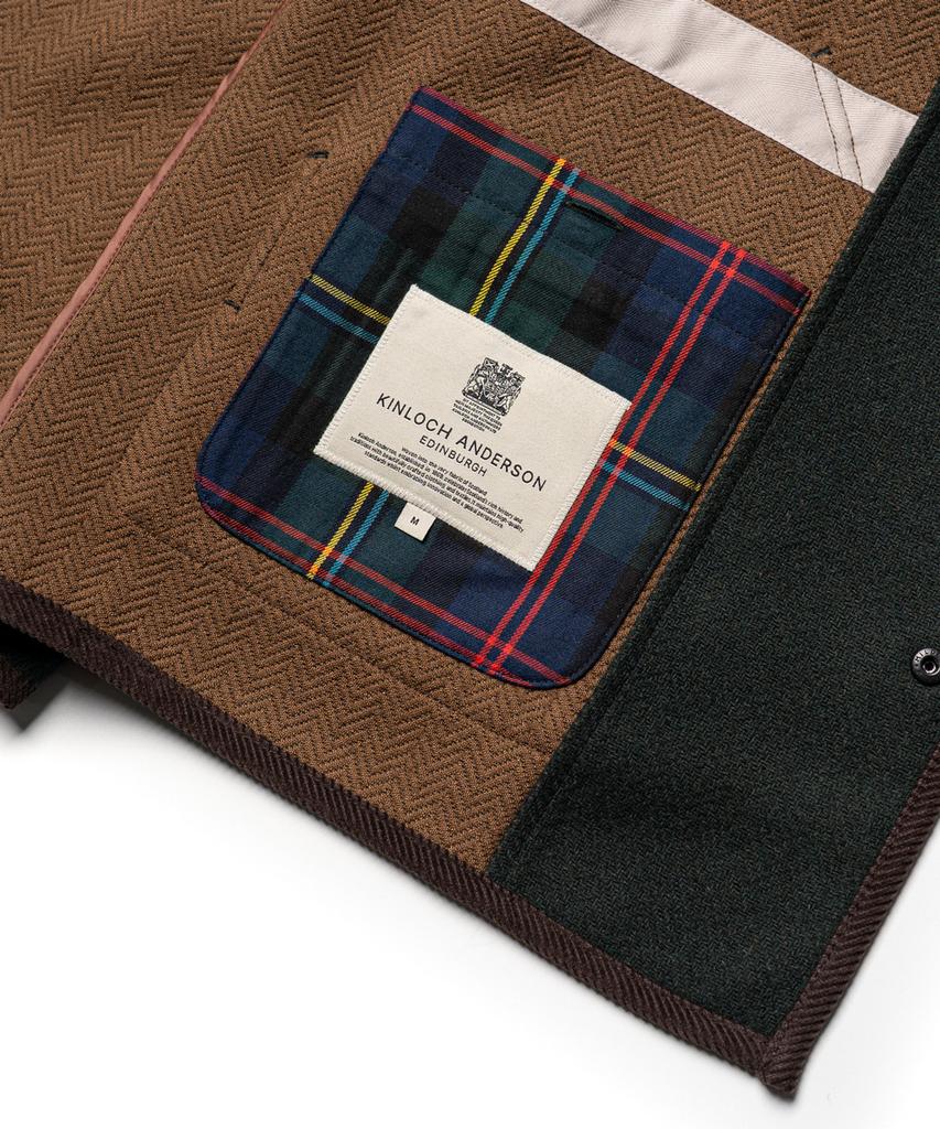 Edinburgh Club Wool Blended Herringbone Hunting Jacket [D/Green]