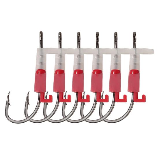 6/12Pcs Luminous Live Shrimp Fixing Hook Heavy Duty Steel Glow-in-the-dark Barbed Fishhook Freshwater Saltwater Catfish Bass Fishing Hook Fishing