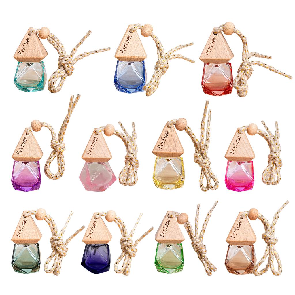 Автомобильный диффузор для духов, украшение для ароматерапии, подвесной флакон с треугольной крышкой, освежитель воздуха, диффузор для эфирных масел