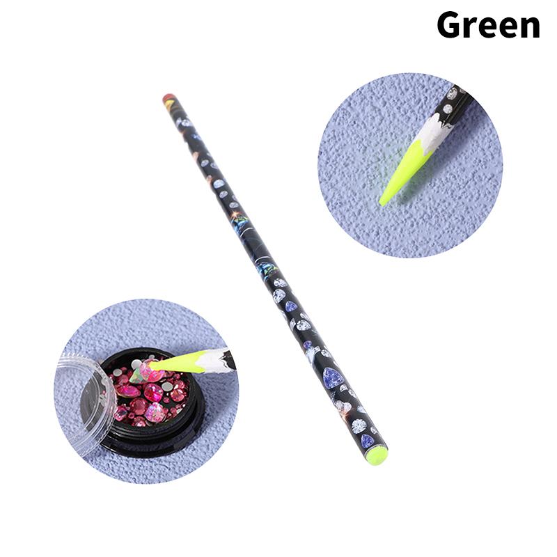 1 шт. Карандаш Восковой Инструмент для Доттинга Карандаш Нейл-арт Самоклеящиеся Стразы Драгоценные камни Бурение Подборщик Наконечники Инструменты для Маникюра