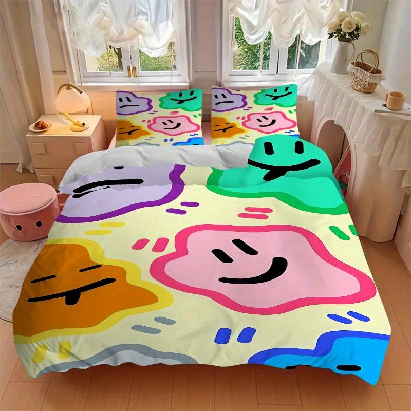 3pcs Abstract Art Bedding Set, Breathable and Soft, Suitable for Bedroom Decor (1*Duvet Cover + 1/2*Pillowcases, No Core) yy250821147