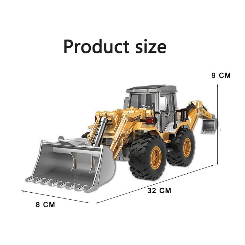 Игрушки 2 в 1 для мальчиков Сплав Трактор Детский Экскаватор Бульдозер Миниатюрная Модель Грузовика Литая Модель Строительной Техники Детские Подарки