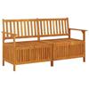 VidaXL Storage Bench Seat with Compartment Patio Bench Garden Bench Storage Furniture 148 Cm Wood 316743