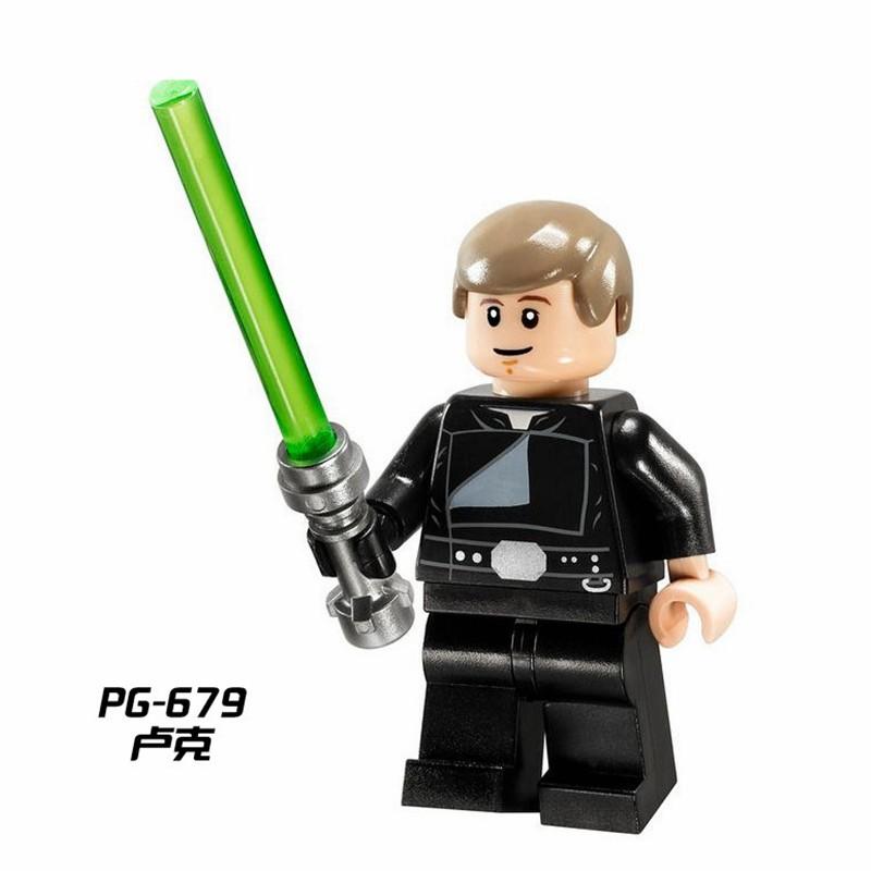 Star Wars Minifigures Yoda Darth Vader Luke Han Solo Mandalorian Set Building Blocks Toys Gifts Pg792