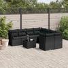 VidaXL Садовый комплект 9 шт. с подушками черный плетеная смола 3217315