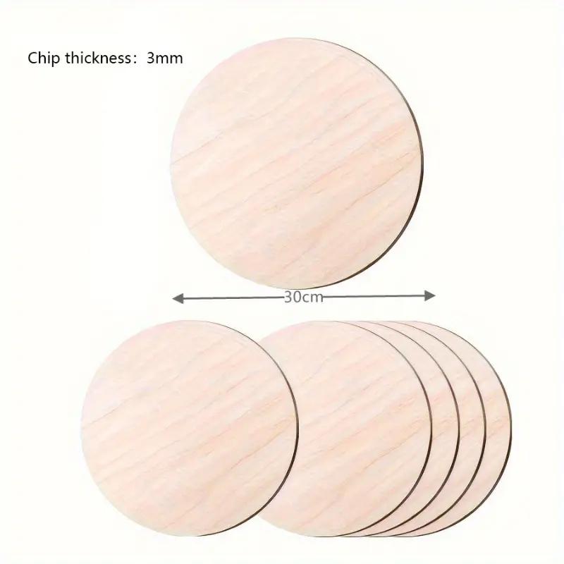 11.81inch Wood Chips Crafts Blank Wooden Circle DIY Painting Door Sign Wood Sign Home Party Holiday Decoration