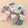 Female Autumn and Winter Thickened Warm Lovely Cartoon Coral Velvet Sleeping Moon Socks