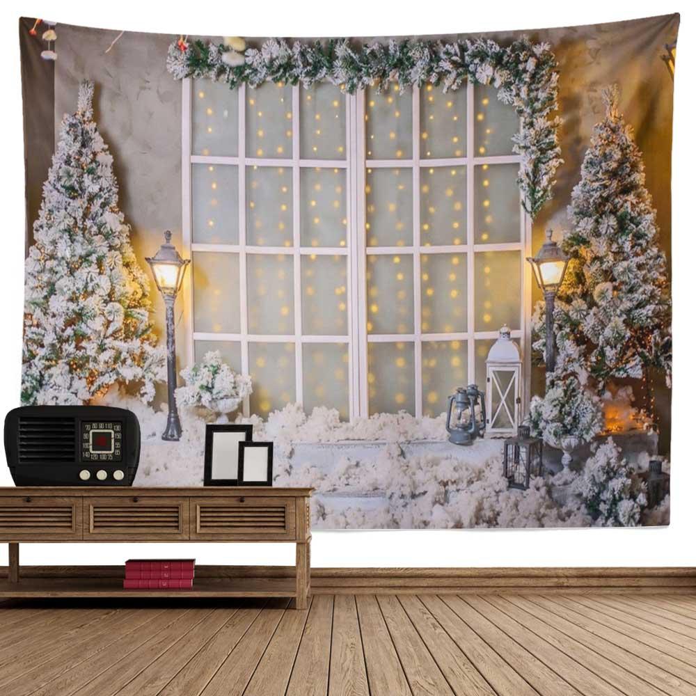 Домашний декор Рождественский настенный гобелен Гостиная Спальня Общежитие Домашний декор С Рождеством