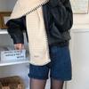 LOOKING4U Stitch Handmade Knit Muffler Ivory