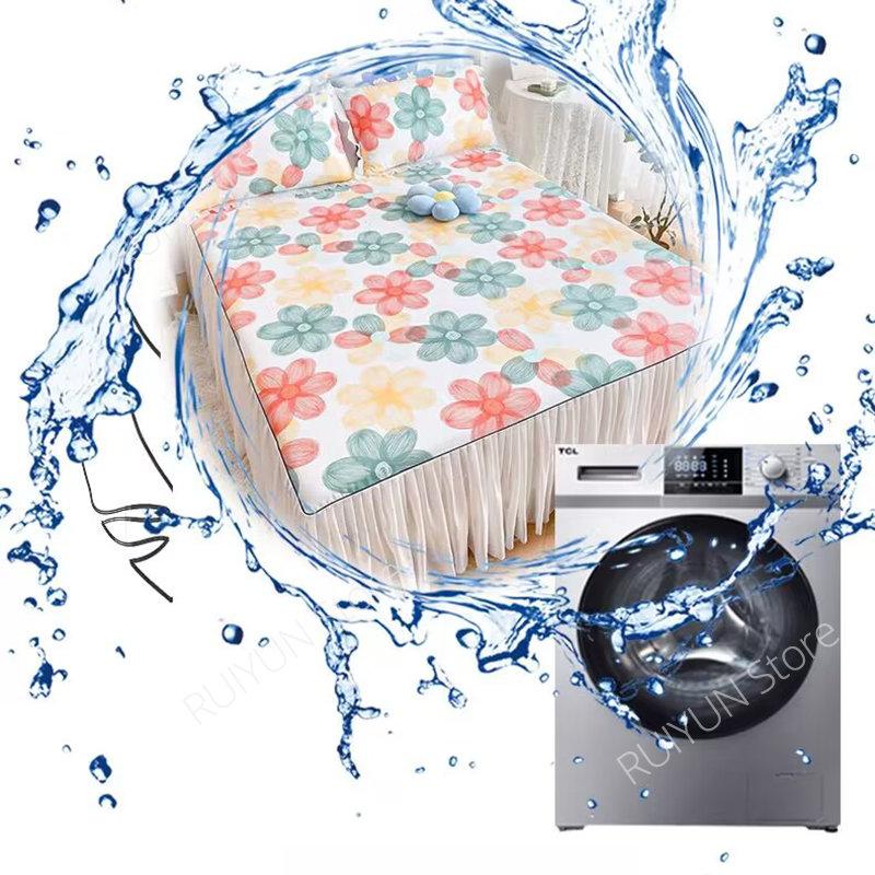 Декоративная кружевная юбка с рюшами, нескользящий наматрасник, юбка-кровать с принтом принцессы, простыня, покрывало, домашнее покрывало, юбка-кровать