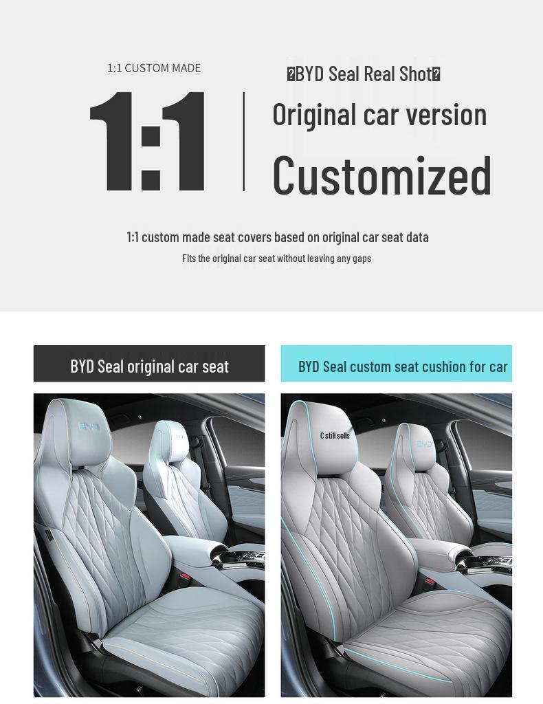 BYD Seal All-Season Leather Seat Cover - Full Surround Protection