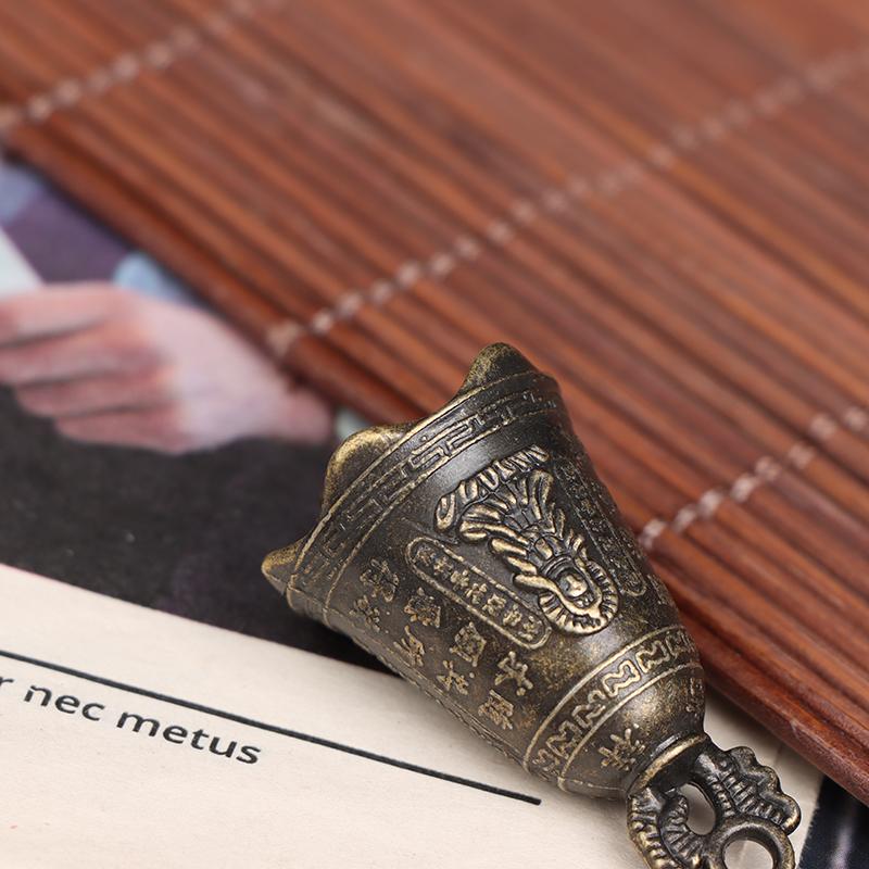 Антикварный колокольчик, китайская мини-скульптура, колокольчик Будды Гуаньинь, колокол Шуй Фэн, колокольчик для молитвы