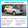 Козырек для Toyota Highlander Kluger XU40 2008~2013 Боковой солнцезащитный козырек для автомобиля Дефлектор для защиты от дождя Дымоходные тенты Аксессуары