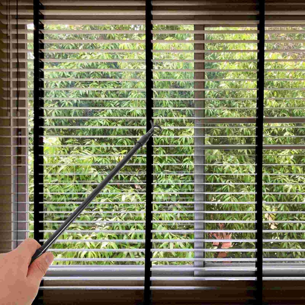 Draw Rod for Cordless Blinds Telescopic Drapery Pull Rod Adjustable Curtain Wand