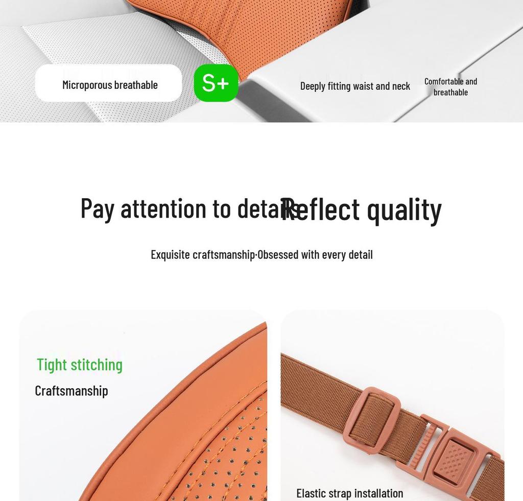 Zeekr 007/001 Car Headrest: Lumbar & Neck Support Pillow - All-Season Breathable Interior Decor