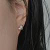 POSTLUDE [SILVER] 9HEART VOLUME EARRIMGS