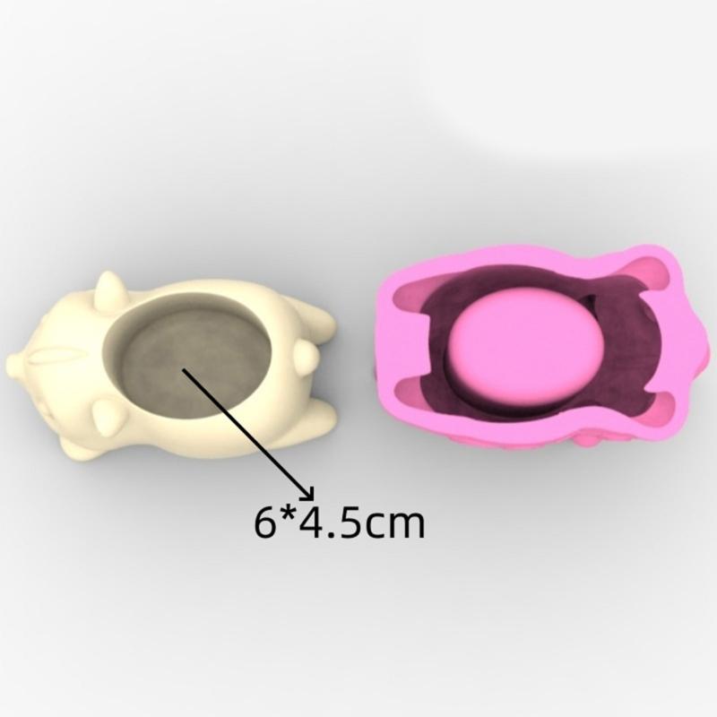 Форма для садовых горшков, форма для горшков для суккулентов, форма в виде животного, силиконовая форма для литья бетона для эпоксидной смолы и подставка для ручек