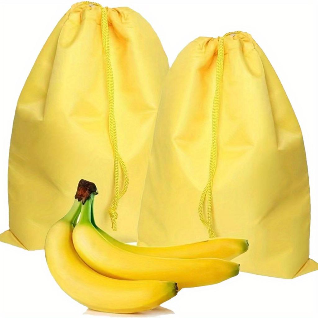 1 шт./2 шт. Желтая сумка для хранения бананов, сумка для предотвращения созревания бананов, сумка для свежести бананов, многоразовая сумка для хранения фруктов на шнурке
