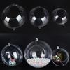 10PCS Versatile Transparent Acrylic Open Balls for Holiday Crafts and DIY