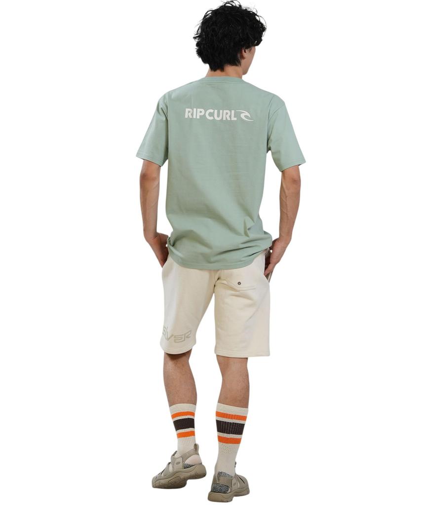[Rip Curl] Футболка с коротким рукавом и принтом (Логотип бренда) Мужской RCM6S-2107 ICE GREEN L