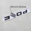3D ABS Chrome Black Car Letters Logo 320d Sticker Rear Trunk Badge Emblem Decals For BMW 320d 330d E90 F30 G20 Accessories