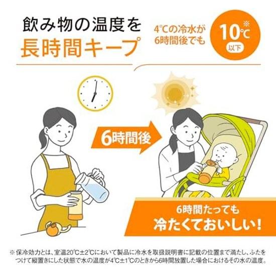 Zojirushi Бутылка для воды Крутая для малышей 300 мл Тип с трубочкой Силиконовая Двойная ручка Нижняя крышка Анпанман SQ-DB30A-EY