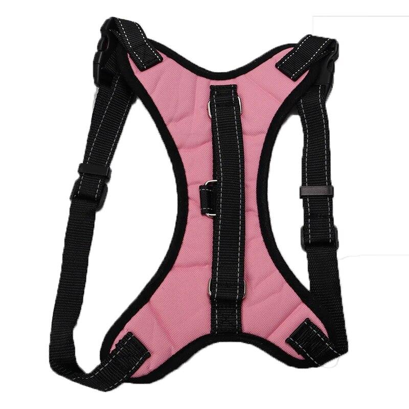 Solid Middle Large Dog Halter Harness Reflective Led Collar Reinforced Handle Breathable Mesh Vest Buckle Leads Pet Accessories