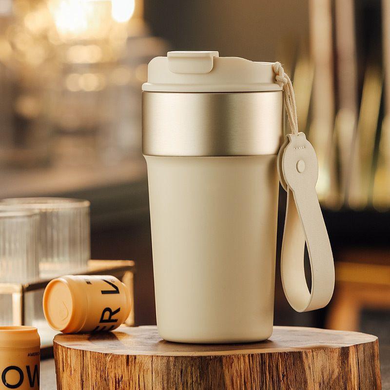 Exquisite 316 Stainless Steel Thermos Cup, High Value Coffee Cup, Convenient Double-Layer Vacuum Car Gift Water Cup