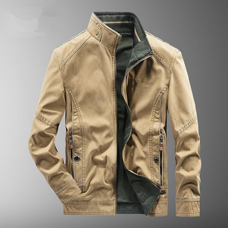 Casual Army Military Reversible Jacket Men Plus Size M-6XL Jaqueta Masculina Air Force One Spring Autumn Cargo Mens Stand Collar Jackets Coat