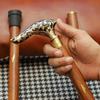 93.98 Cm Floral Brass Handle Walking Stick Handmade Wooden Cane Elegant Gentleman’s Cane Gift for Men and Collectors