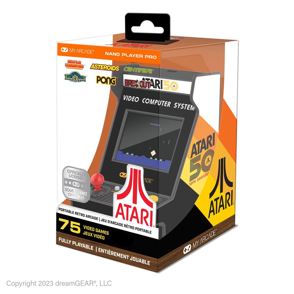 My Arcade Atari Nano Player Pro Portable Retro Arcade 75 Games