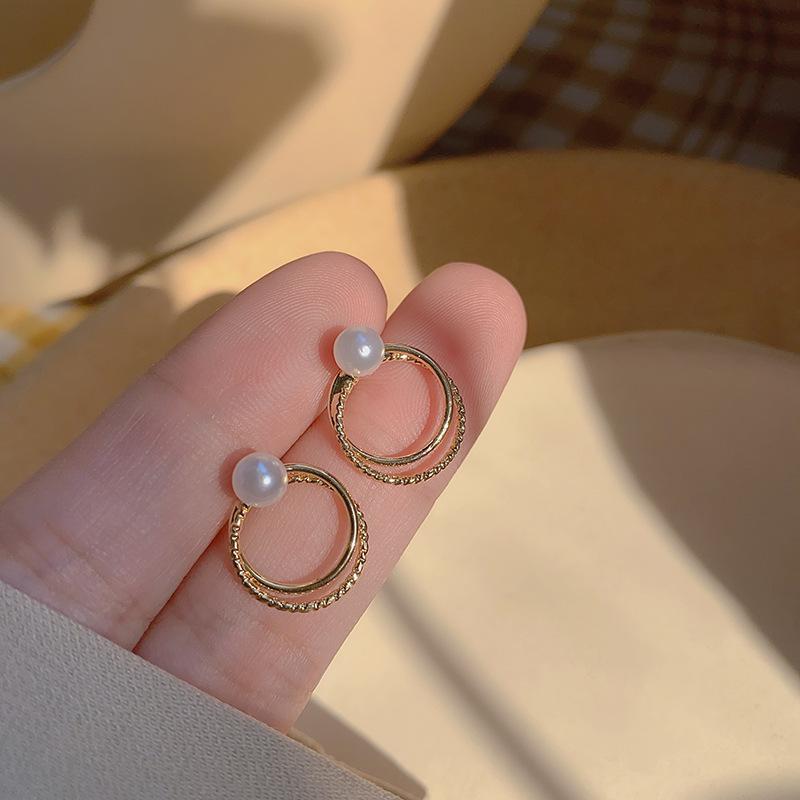 Women Girls Korean Style Camellia Baroque Pearl Earrings Fashion Vintage Jewelry Bow Heart Shape Elegant Lady Ear Rings Ear Clip