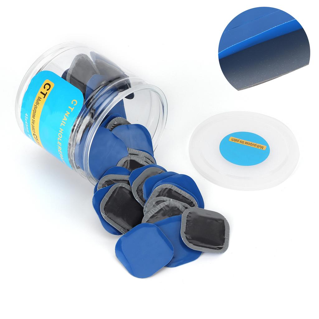 80Pcs Tire Patch Puncture Repair Rubber Stick Tool 45x45mm Universal for Car Motorcycle