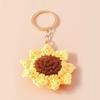 Aihua Hot New Handmade Knitted Keychain Keyring For Women Girl Cute Crocheted Flower Pendants Car Key Ring Handbag Charms Gifts