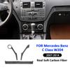 Для Mercedes Benz C Class W204 2007-2014 Углеродное волокно Декоративные накладки Рамка Панели Центральной Консоли Автомобиля Декоративная Наклейка