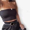 Summer Women's Crop Top  Sexy Elastic Cotton Camis Sleeveless Short Tank Top Bar EMA