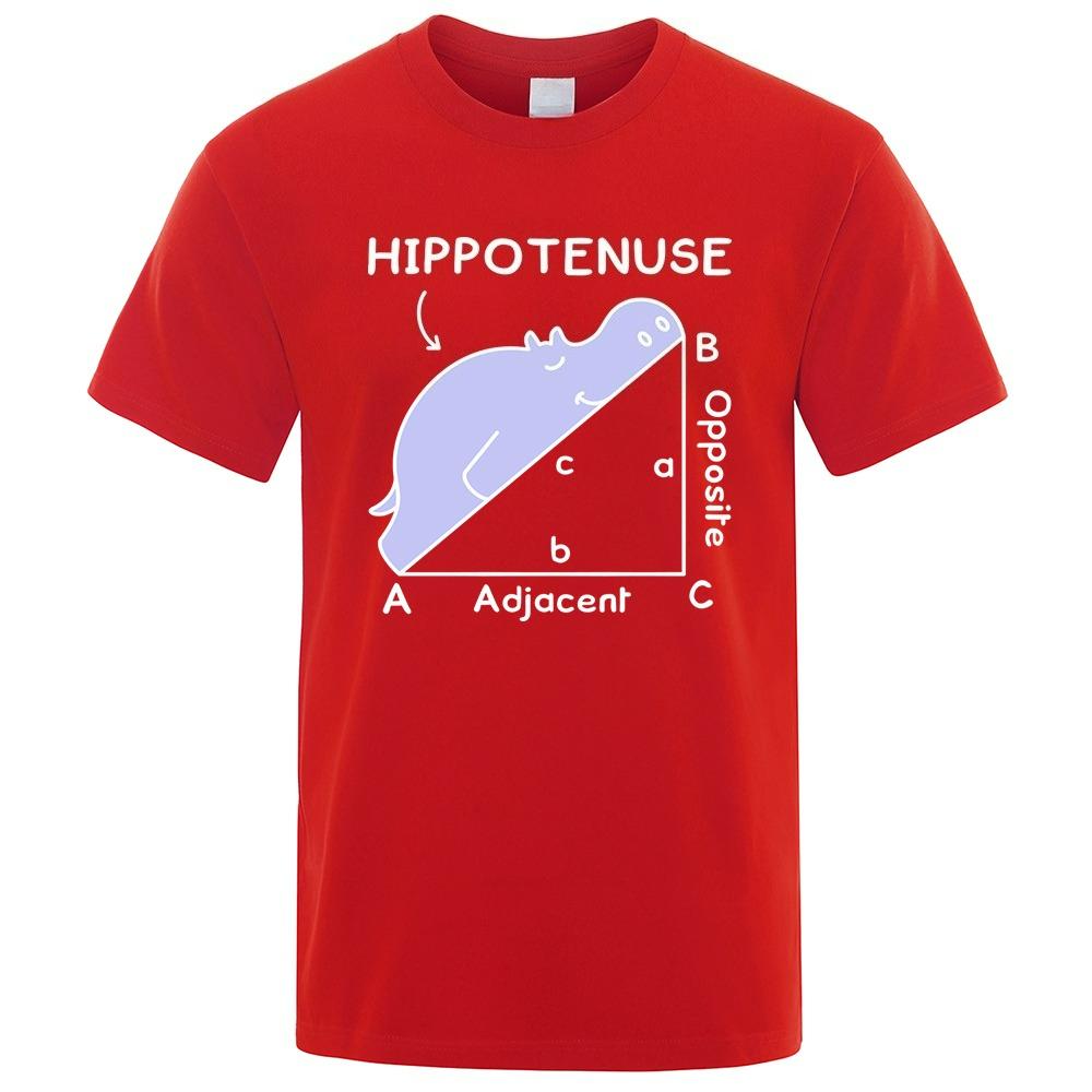 Футболки с принтом «Спящий бегемот на задаче по математике», летняя футболка, дышащая, с круглым вырезом, коротким рукавом, свободная футболка Harajuku, хлопковые топы