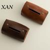 Kitchen Paper Holder PU Leather Tissue Box, Foldable Retro Style Holder, Modern Home Decor Decorative Desktop Organizer, for Office Desk Car