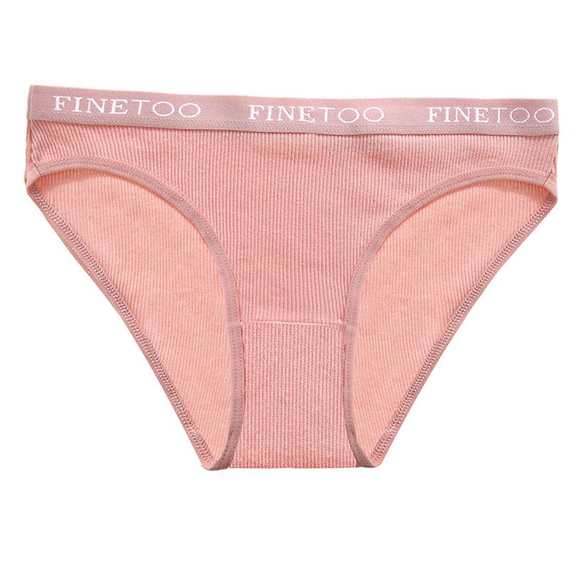 FINETOO 1 шт., женское хлопковое нижнее белье, трусики, нижнее белье с надписью, женские 9 однотонных цветов, M-XXL, женские сексуальные трусики, трусы