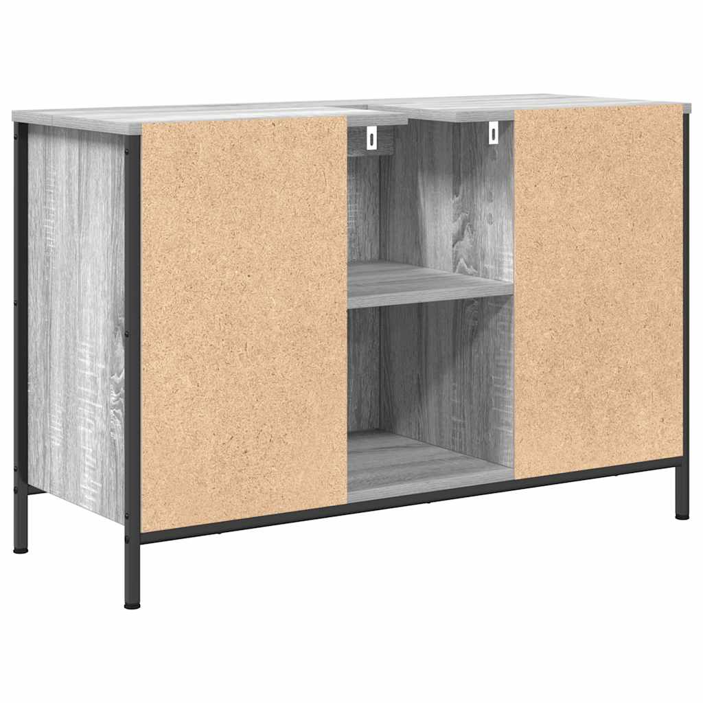 Grey Sonoma Bathroom Vanity Cabinet with Drawers 90 x 34.5 x 60 cm
