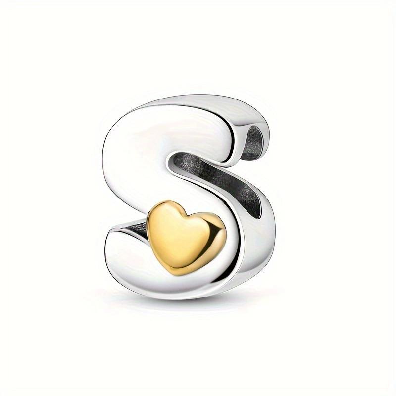 925 Серебряные бусины с 26 буквами алфавита AZ, подвески, подходят для оригинального браслета, настоящее серебро для женщин, бусины для ювелирных украшений своими руками