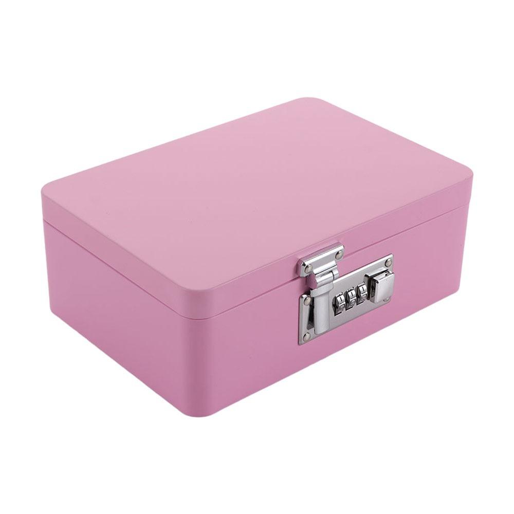 Metal Construction Password Lock Storage Box Combination Lock Key Safe Box Gift Packaging