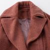 Sinuofude Women's Wool Blend Mid-Length Lapel Coat