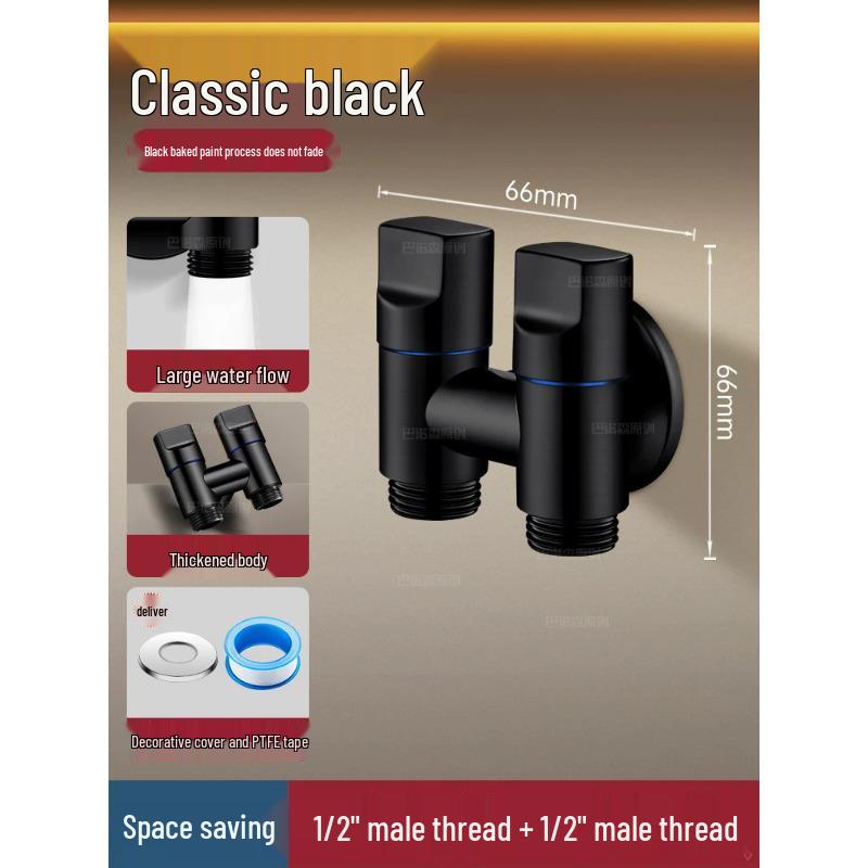 Dual Outlet Automatic Shut-off Washing Machine Faucet Valve