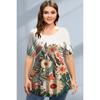Large Size Loose Fit Women's T-shirt Summer Short Sleeve Crewneck Tshirt Flower 3d Print Top Oversized Ladies Clothing T-Shirts Women’s