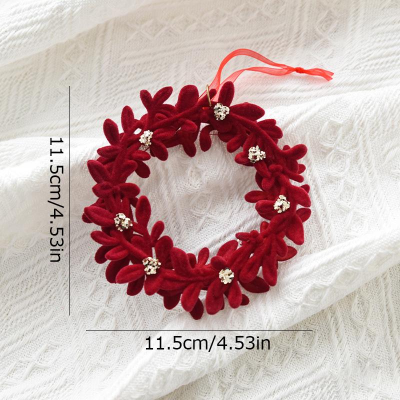 1/2pcs Elegant Christmas Velvet Pendant Red Plucked Deer Bell Pendant Plastic Home Decoration