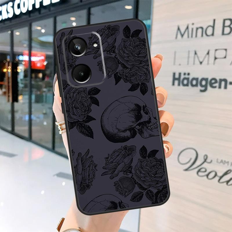 Череп Готический Жуткий Пастельный Гот Чехол Для Realme 14 13 10 11 12 Pro Plus GT7 Pro GT6 C55 C51 C53 C35 C33 C61 C65 C67 C71 C75