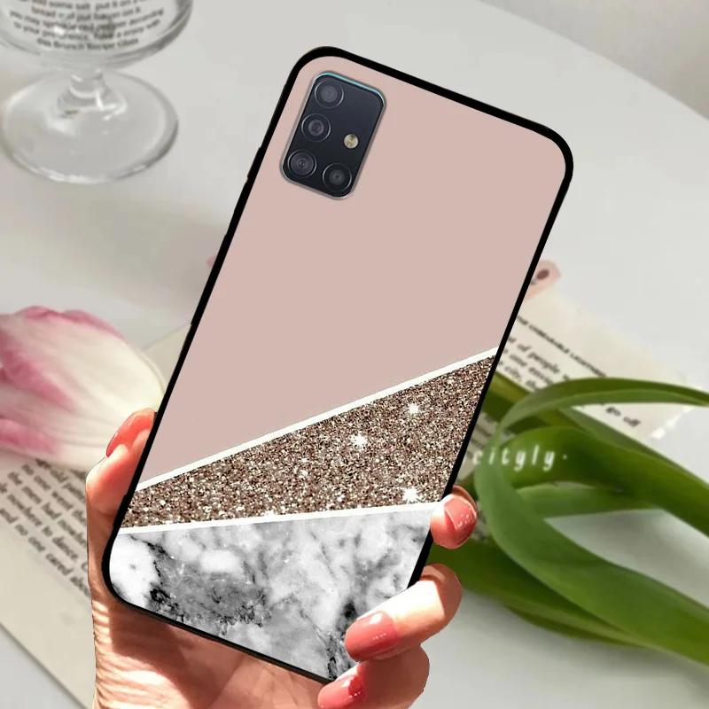 Чехол для Samsung A71 4G 5G Мягкий Силикон ТПУ Задняя крышка телефона Для Samsung Galaxy A Quantum Чехлы A716N Ударопрочный Бампер Fundas